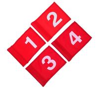 VICASKY 4 pièces Lot de Drapeaux Entraînement Golf Résistants à Usure Petits Drapeaux Colorés pour Améliorer Vos Compétences de Putting Accessoires Pratiques pour Golfeurs