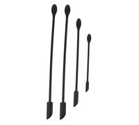 VICASKY 4 pièces Lot de Mini Spatules Silicone Souple pour Confiture et Crèmes Accessoire de Cuisine Flexible pour Pâtisserie et Soins Cosmétiques Nettoyage Facile Burr