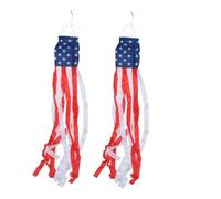 VICASKY 4 Pièces Manches à Air Drapeau Américain Décoration Patriotique Extérieure pour Fête et Événements
