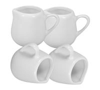 VICASKY 4 Pièces Mini Cruche à Lait Céramique avec Poignée Lot de Verseur Pratique pour Sauce Design Créatif et par pour Décoration et Utilisation Quotidienne