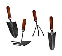 VICASKY 4 pièces Mini Outils de Jardinage Épaissi avec Manche Kit Complet pour Transplantation et Désherbage des Fleurs et Légumes Parfait pour de Jardinage