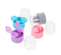 VICASKY 4 pièces Nettoyeur Portable pour Lentilles de Contact Dispositif Manuel Compact pour Lunettes et Lentilles Optiques Pratique pour Voyage et Usage Quotidien