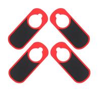 VICASKY 4 Pièces Panneau de Porte en Bois Double Face Rouge Surface Vierge, Tableau Noir à Suspendre pour Bureau et Maison, Panneau Message Minimaliste Pré-percé
