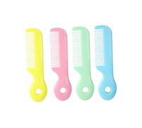 VICASKY 4 Pièces Peigne Garçon Fille Sûr avec Dents Rondes Massage Doux et Compact Né Garçon Fille Set