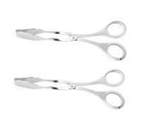 VICASKY 4 Pièces Pince de Cuisine Acier Inoxydable Large Ouverture pour Buffet Barbecue Steak et Salade Prise Antidérapante Ergonomique Facile à Nettoyer pour Événements et Repas Familiaux