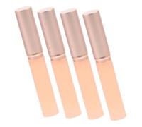 VICASKY 4 Pièces Pinceau à lèvres en silicone réutilisable poil multipack mat rouge à lèvres pinceau de maquillage avec couvercle pinceau anti- en silicone brosse à lèvres Plastique