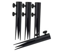 VICASKY 4 pièces Piquets de Jardin Métalliques Galvanisés Piquets de Fixation Au Sol Robustes pour Lampes Extérieures et Lumières de Noël