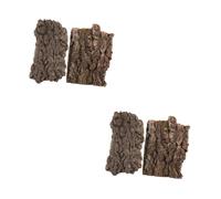 VICASKY 4 Pièces Plateforme Escalade Écorce pour Reptiles Décor Naturel de Terrarium pour Lézards Barbus Cachette et Aire de Adaptée Aux Cages de Reptiles