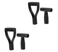 VICASKY 4 Pièces Poignée de Pelle Acier Remplacement Léger pour Bêche Jardinage et Creusage Poignée Ergonomique Multifonction pour Pelle Ratissage et Travaux Agricoles