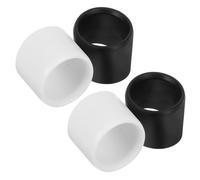VICASKY 4 pièces Protections pour Porte-bâton à PVC Noir et Blanc Bouchons Souples Anti-Rayures et Anti-poussière pour Supports de Bâtons Accessoires Durables et Résistants Aux