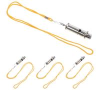 VICASKY 4 Pièces Sifflet D’extérieur, Compact et Résistant | Alerte D’urgence, Usage en Patrouille ou Course, Anneaux Porte-clés, Style Classique