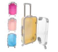 VICASKY 4 Pièces Valise Maquillage Miniature Organisateur Voyage Rigide avec Roulettes et Poignée et Filles