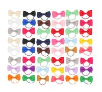 VICASKY 40 Pièces Bows pour Petits Chiens Filles Accessoires Cheveux Élastiques Colorés pour Chiots Yorkie Maltese Poodle Nœuds et Confortables pour Toilettage