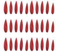 VICASKY 40 Pièces Kit de Faux Ongles Rouges à Coller avec Paillettes, Couverture Intégrale en Pp, Réutilisables et Application Rapide pour Cosplay et Fête