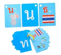 VICASKY 45 pièces Cartes Flash Thaïlandaises Éducatives pour Garçon Fille Jeu Apprentissage avec Mots et Images Activités Pré-Scolaires pour Développer Mémoire et Vocabulaire