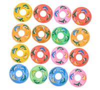 VICASKY 48 Pièces Anneaux de Natation Mini Gonflables pour Piscine Anneaux Flottants Colorés pour Dollhouse Accessoires de Photographie et Décorations de Fête