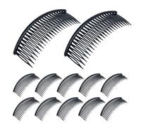 VICASKY 48pièces Peigne à Dents pour Cheveux Épais Pinces et Épingles Incluses Design Vintage Noir pour Coiffure DIY Adapté aux Chignons et Franges