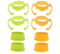 VICASKY 4ensembles Bouteilles De Lait Pour Poignées Antidérapantes Et Base Anti-scalding Ensemble De Accessoires Jaunes Verts Pour Transition De Biberon à Tasse
