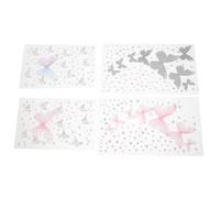 VICASKY 4feuilles Strass pour Ongles et Autocollants Maquillage pour Yeux Breloques Cristal Bijoux Adhésifs pour Visage Loisirs Créatifs pour Manucure DIY