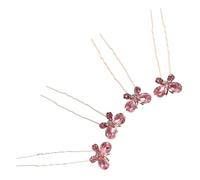 VICASKY 4pcs En U Rinestone Butterfly Clip Clip Hair Pins Pour Femmes Bridal Hair Hair Wedding Hair Fork Hair Bijoux Minimaliste Hair Bun Bun