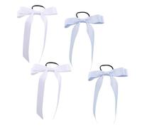 VICASKY 4pièces à Cheveux Avec Nœud Satin Et Accessoires De Cheveux Avec Longue Queue De Ruban Pour Chignons Et Ponytails