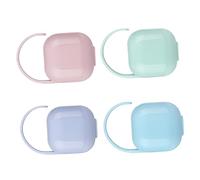 VICASKY 4pièces Boîte De Rangement Pour Tétines Étui à Tétines Portable Avec Poignée Conteneur Anti-poussière Pour Sucettes Et Jouets Molar Pratique Pour Voyage Et Stockage