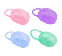VICASKY 4pièces Boîte De Rangement Pour Tétines Portable Et Multi-usage Pp Étui De Transparent Pour Sucettes Pratique Et