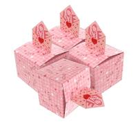 VICASKY 4pièces Boîtes Cœur Motif pour Saint-valentin Anniversaire Boîte Cadeau avec Couvercle Fenêtre Emballage Décoration Friandise Bonbons