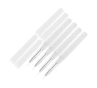 VICASKY 4pièces Brosse à Lèvres Silicone Double-embout Avec Couvercle Applicateur De Gloss Et Masque à Lèvres Pinceaux De Maquillage Pour Yeux Design Éclatant