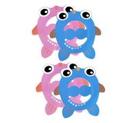 VICASKY 4pièces Chapeaux De Bain Réglables Pour Bébés Des Oreilles Yeux s Rose Rouge Bleu Accessoires De Bain Infantile Doux