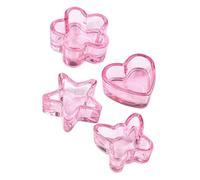 VICASKY 4pièces Coupes à Verre De Vaisselle Manucure Avec Designs Adorables Fleur Cœur Étoile Pour Liquide Acrylique