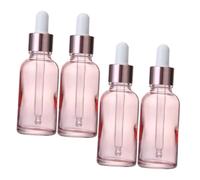 VICASKY 4pièces Flacons Compte-gouttes Verre Transparents Lot De Bouteilles Avec Doseur Pratique Réutilisables Pour Huiles Essentielles Et Liquides Aromathérapie