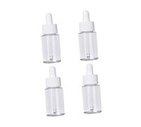 VICASKY 4pièces Flacons Pipettes Transparent Verre De Bouteilles Vides Avec Compte-gouttes Pour Huiles Essentielles Et Cosmétiques