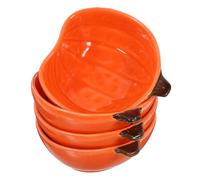 VICASKY 4pièces Gamelle Céramique Citrouille pour Hamster Et Cochon Plat Bol Eau Mangeoire Simple Pratique