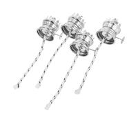 VICASKY 4pièces Lot de Brûleurs pour Lampe à Huile avec Support De Cheminée Et Mèche Coton pour Lampes à Pétrole Style Vintage