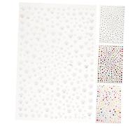 VICASKY 4pièces Lot de Strass Autocollants Visage Perles Plat pour Décoration Visage et Sourcils Adhésifs Imperméables pour Loisirs Créatifs