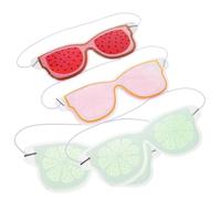 VICASKY 4pièces Masque Yeux Décoratif Portable Gel Pvc Fruité Pack Froid Chaud Pour Contour Yeux Fatigués Soulagement Poches Et Ombres Accessoire Léger Pour Garçon Fille Et Adultes