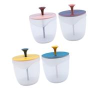 VICASKY 4pièces Mousseur Visage Portable Nettoyant Mousse Fabriquant Bulles Compact Léger Rose Bleu Jaune Pour Femme Et Voyage