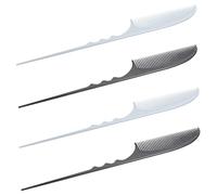 VICASKY 4pièces Peigne Queue De Rat Anti-statique Carbon Fiber Peigne Coiffure Pour Salon Et Usage Quotidien Léger Et Résistant Pour Coiffage Et Coloration