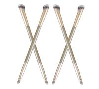 VICASKY 4pièces Pinceaux Maquillage Double Extrémité Brosse à Fond De Et Applicateur Pour Pour Maquillage Événements Spéciaux