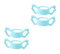 VICASKY 4pièces Poignées Silicone Pour Bouteilles De Lot De Accessoire Ergonomique Pour Aider à Apprentissage De Autonomie Compatible Biberons à Large Ouverture