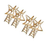 VICASKY 4pièces Set de Petites Pinces à Cheveux Décoratives Étoile Pinces Métal pour Femmes et Cheveux Fins