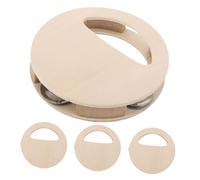 VICASKY 4pièces Tambour Bois Pour Garçon Fille Kit De Bricolage Sensoriel à Peindre Et Décorer Développement Éducatif Jeu