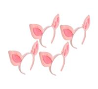 VICASKY 4pièces -tête Peluche Avec Oreilles De Cochon Lot De Accessoire De Cosplay Pour Garçon Fille Et Filles Pour Halloween Et Fêtes