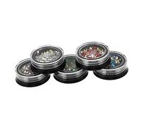 VICASKY 5 Boîtes Nail Rhinestones Décoratifs pour Nail Art Fleurs Métalliques Charmantes Boîtes Diy pour Ongles et Élégants