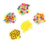 VICASKY 5 Ensembles Autocollants Fleurs En Feutrine Lot De Morceaux Découpés Fournitures Bricolage Décoration Chambre Garçon Fille Style Aléatoire