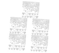 VICASKY 5 Pièces Accessoires Pour Ongles En Perles Clou Art Charme Décorations Breloques Pour La Conception Des Ongles Gemmes De Manucure Décors D'ongles Bijoux D'ongles Blanche Plastique