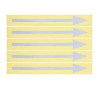 VICASKY 5 Pièces Autocollants à pour Boîte Fléchés Réfléchissants en Pvc Blanc, Étanches Faciles Installer Lettres et Signalisation Extérieure et Orientation Routière