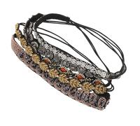 VICASKY 5 pièces Bandeaux Élastiques pour Femmes avec Perles et Strass Accessoires Cheveux Mode pour Mariages et Fêtes Design Élégant et Confortable Lot