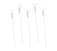 VICASKY 5 Pièces Brosse Éventail Nylon pour Masque Visage Lot de Pinceaux Pratiques Application Facile de Soins de Peau Compact et Portable